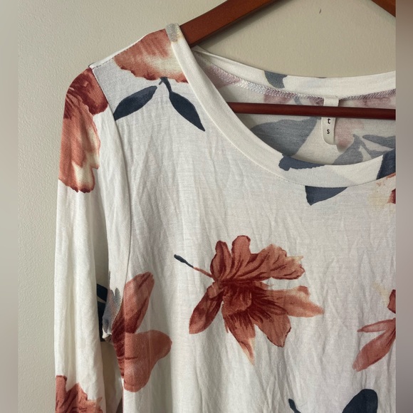 mts floral long sleeve shirt with tie sleeves size medium - Picture 3 of 6